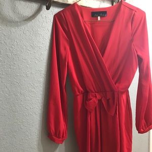 Red Long sleeve dress